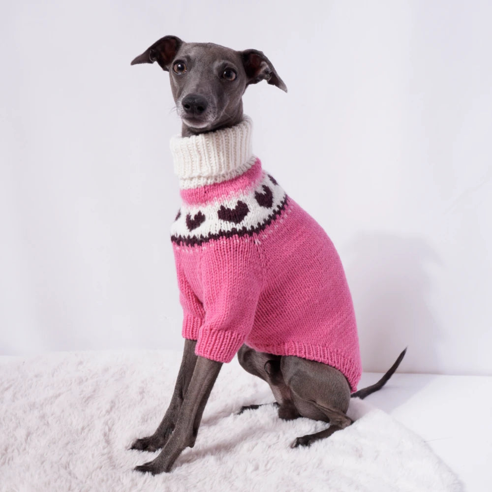 handgestrickter Pullover "CUORE"