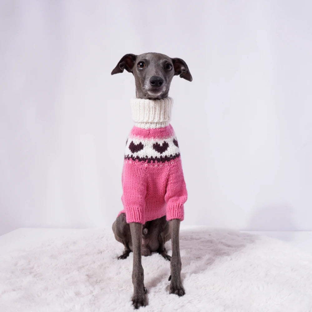 handgestrickter Pullover "CUORE"