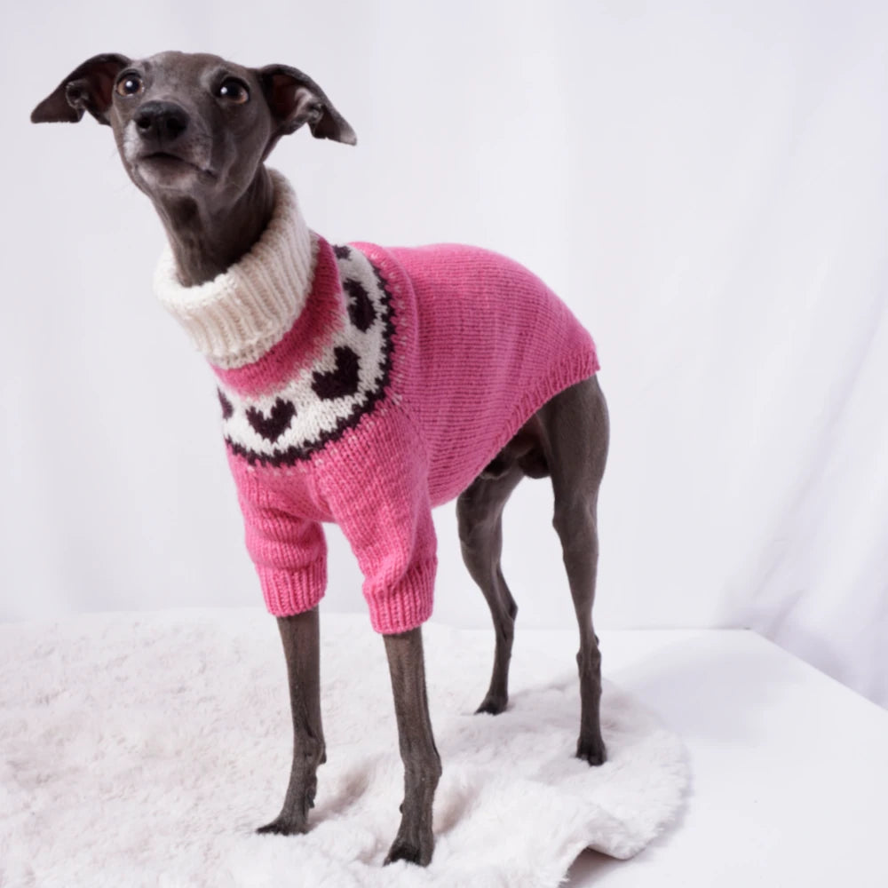 handgestrickter Pullover "CUORE"