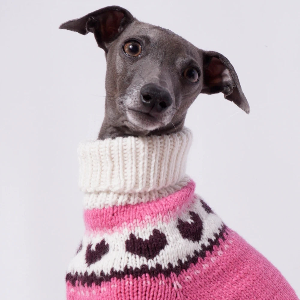 handgestrickter Pullover "CUORE"