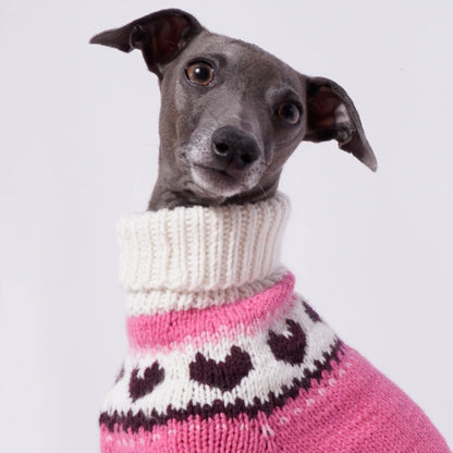 handgestrickter Pullover "CUORE"
